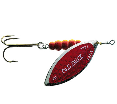MEPPS Spinner Aglia Longue Redbo silber/rot Gr.1