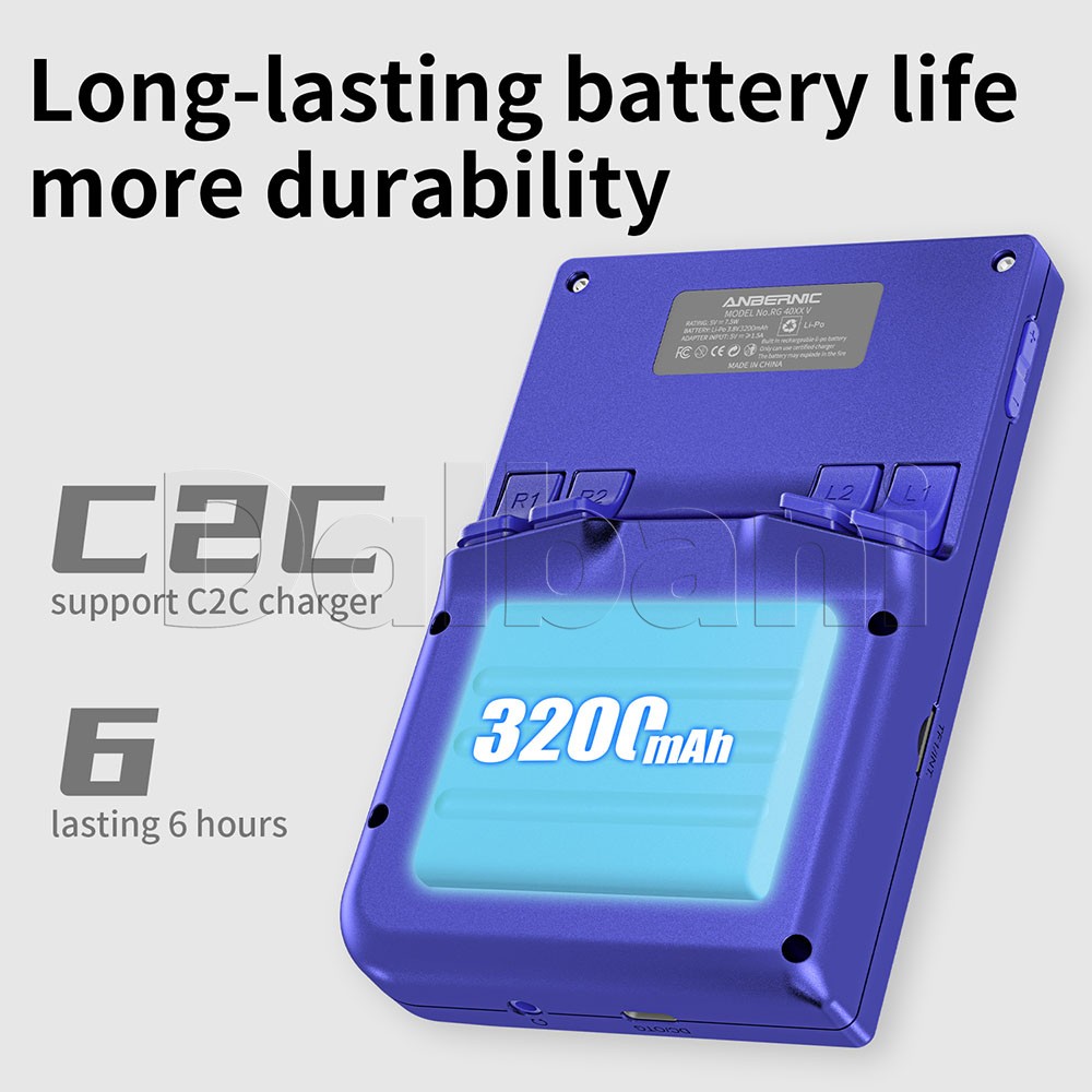 RG 40XXV Blue Anbernic 4.0' IPS handheld Game Console Linux 64-Bit