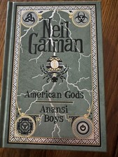 COLLECTIBLE American Gods Anansi boys by Neil Gaiman, Barnes and Noble LEATHER