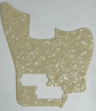 For Fit Squier Jaguar Bass Style Guitar Pickguard 1 Ply Cream Pearl