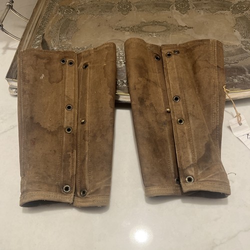 Original WW1 US Gaitors/Canvas Leggings, Size 3 A698 (Estate Militaria)