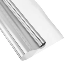 Window Privacy Film One Way Heat Blocking Static Cling Silver 35.4x118.1"