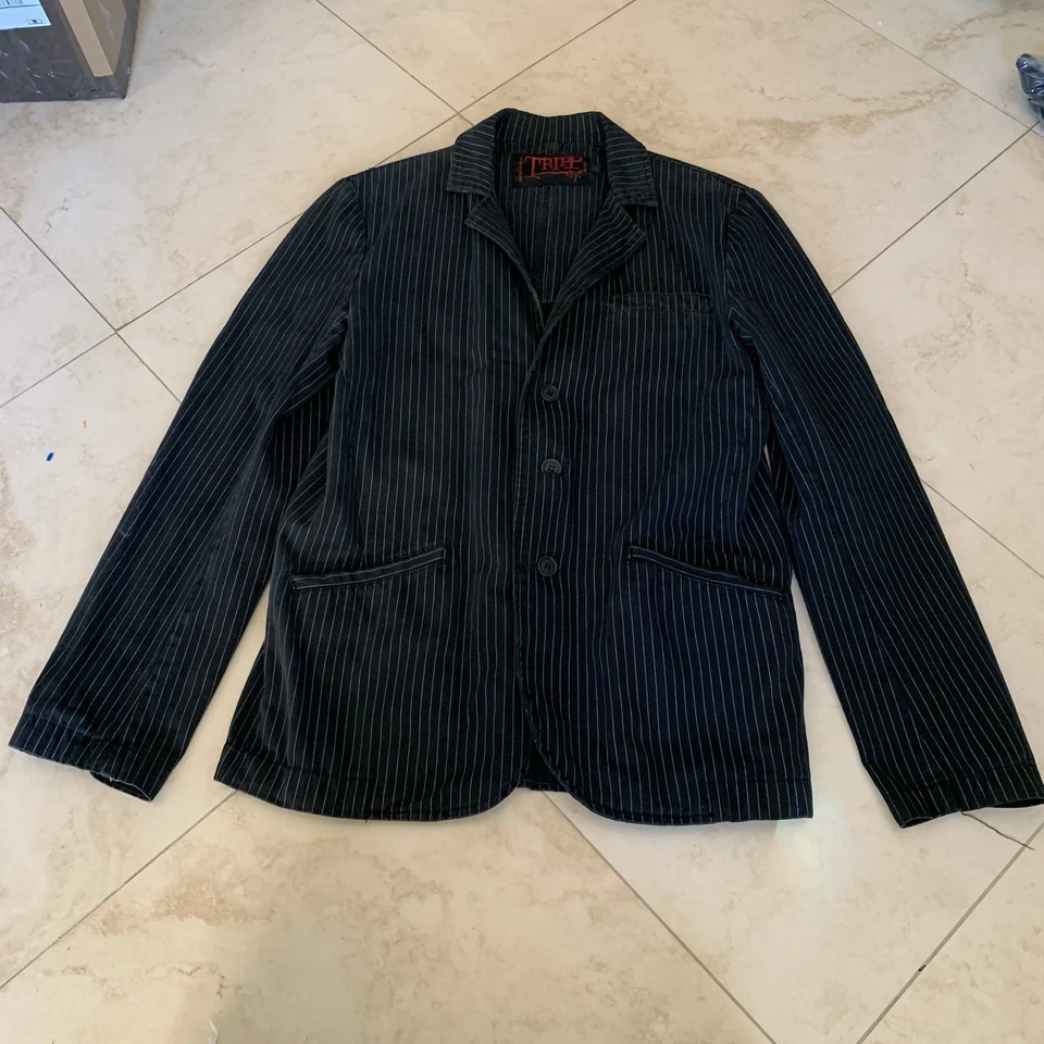 Vintage Tripp NYC Mens Pin Striped Coat Blazer Size Small - Image 2 of 4