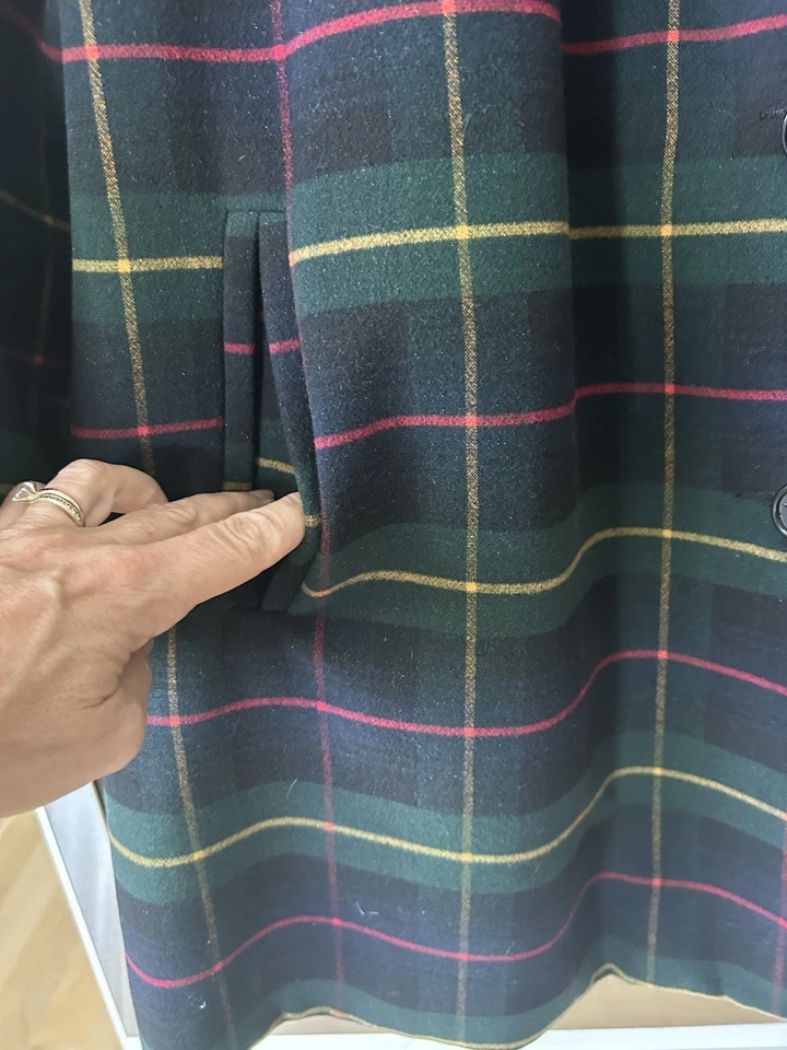 Винтажный Joan Rivers клетку пальто плюс размер 3XL темно-зеленый клетку Y2K - Изображение 4 из 4