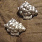 (2) Vintage Grape Mold Bunch Pewter Ice Cream Chocolate Wilton Chicago 1972 — photo 1
