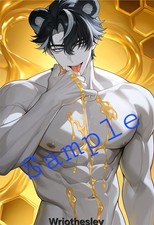 Hot Honey husbando Wriothesley Anime  Manga Card Size Sticker