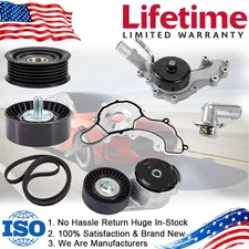 Tensioner Belt &Water Pump Thermostat Kit For Jeep Grand Wrangler Dodge Ram 3.6L