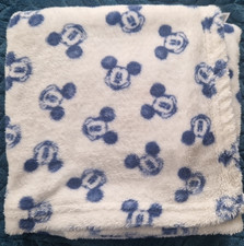 George Home Mickey Mouse Heads Blanket fleece 70x100cm white blue Used