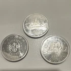 Canada Silver Dollar Coins 1964 Charlottetown Quebec 1965 1966 Lot of 3