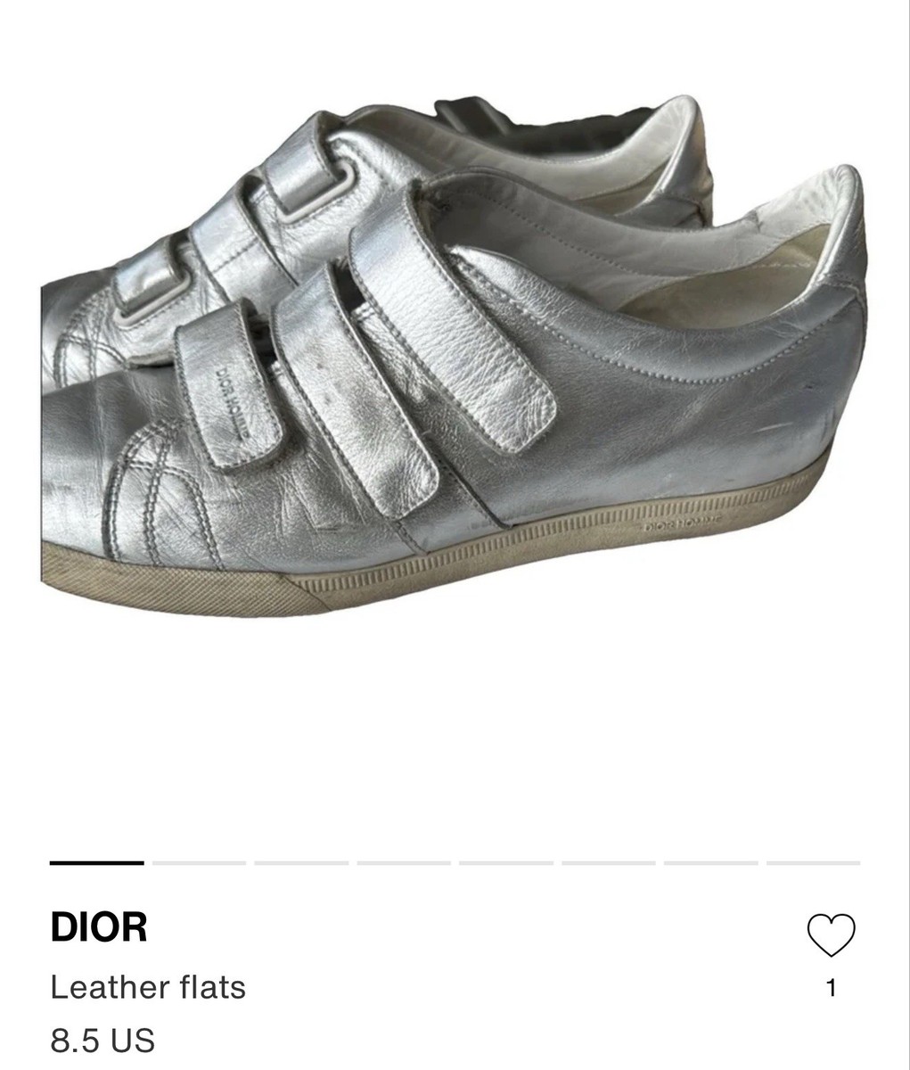 dior homme 靴 Dior Homme Men Sneakers Size 8 1/2 Authentic silver Color