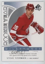 2017-18 SP Authentic Rookie Year Milestones Steve Yzerman #RYM-SY HOF e9p