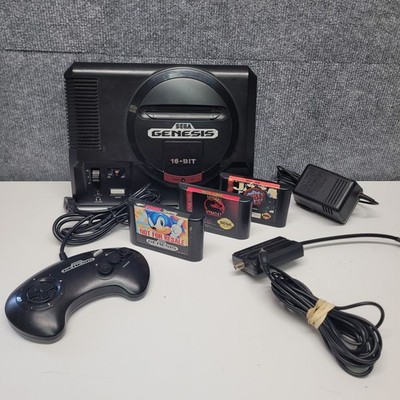 Sega Genesis System Model 1 Bundle ALL TESTED! NBA JAM, SONIC, MORTAL KOMBAT