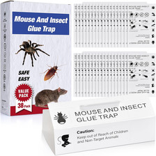 Mouse  Bugs Roach Spider Insect Traps, 38 Pack Glue Traps for Mice Ant Snake Ra