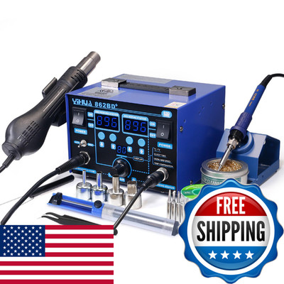Yihua 862Bd Smd Esd Safe 2 In 1 Soldering Iron Hot Air Rework Station F /C
