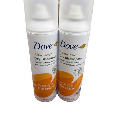Dove Dry Shampoo Orange Blossom 5 oz, Natural Tapioca, Refreshes Hair, pack of 2