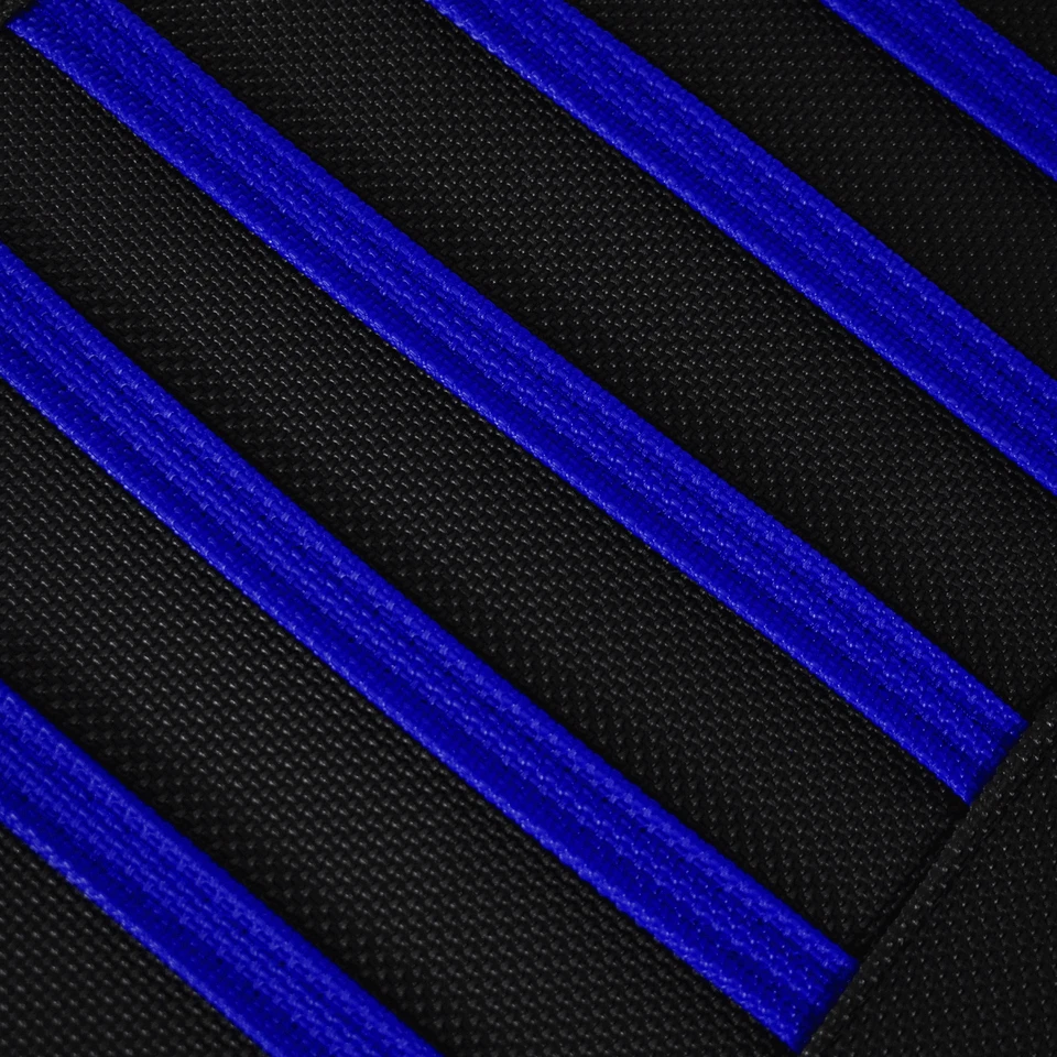 Cubierta de asiento con pinza Yamaha DT80 1985-1992 todo negro con costillas azules (YAMIO) #469 Foto 4 de 4