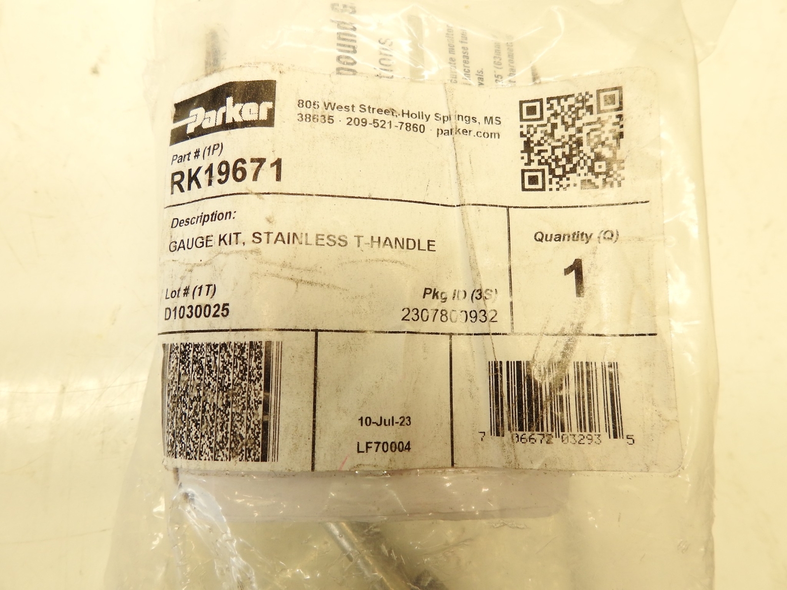 Parker+Racor+RK19671+Bottom+Mount+Vacuum+Gauge+Kit+Stainless+THandle