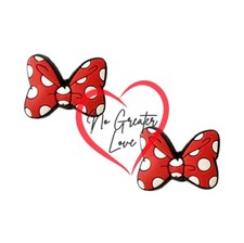 Shoe Charms 2 Minnie Mouse Bows Shoe Charms for Crocs Charms 2 PVC Charms