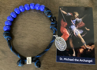 Saint Michael Paracord Rosary Bracelet Men/Women Catholic rosary handmade 