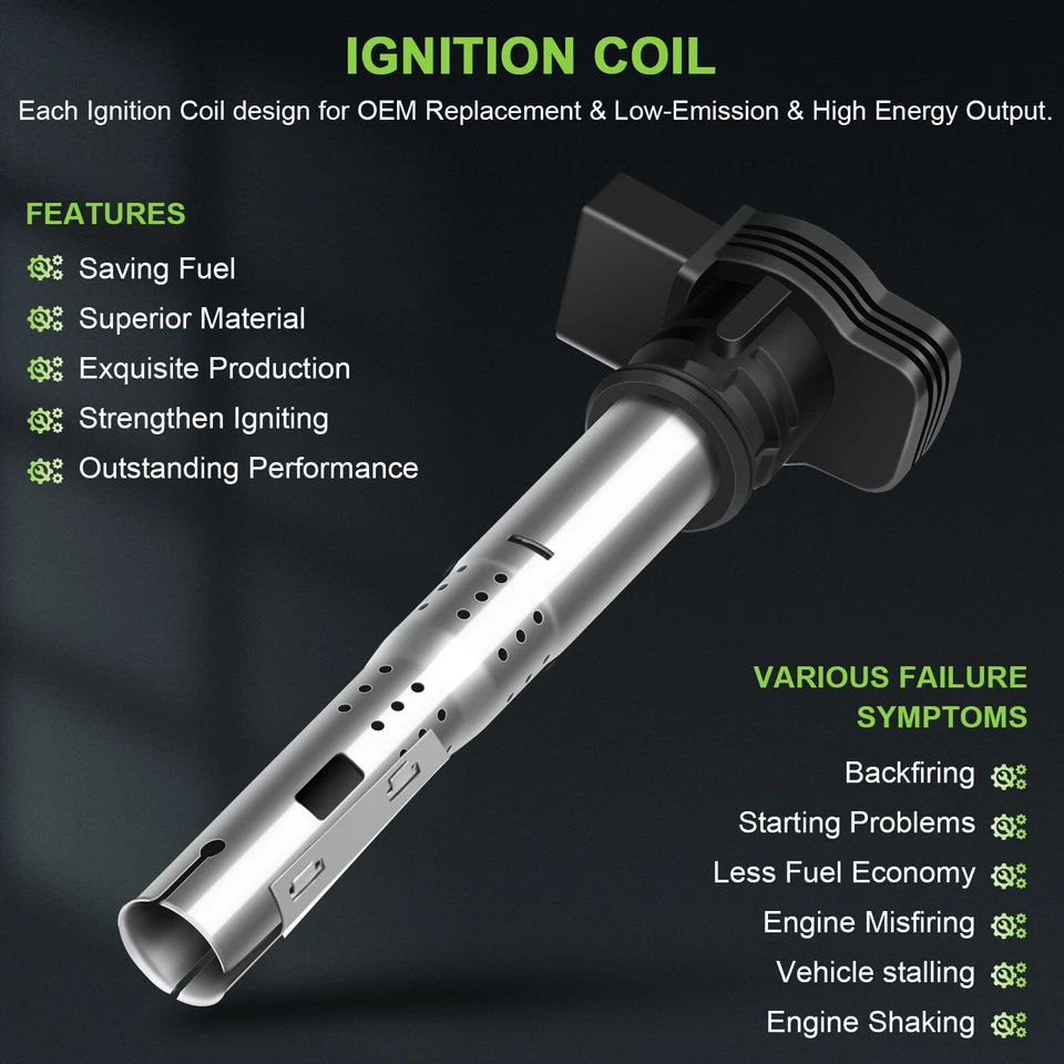 5 bobinas de encendido y bujía para Volkswagen Jetta 2005-2015 2,5 L L5 Foto 4 de 4