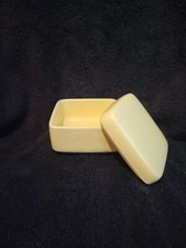 Vintage Haeger Yellow Square Lidded Box