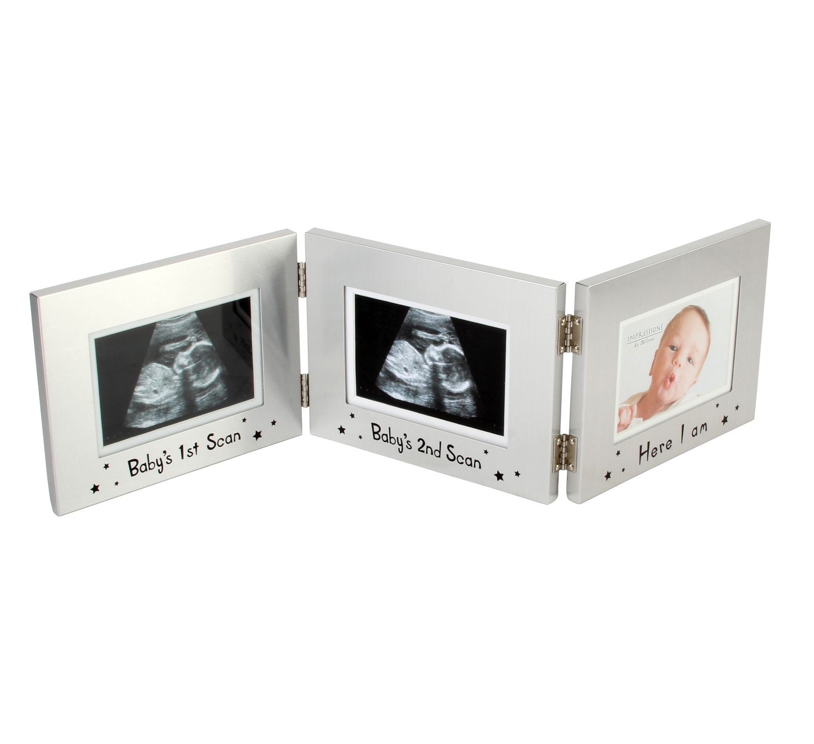 Aluminium Triple Frame 1st Scan/2nd Scan/Here I am