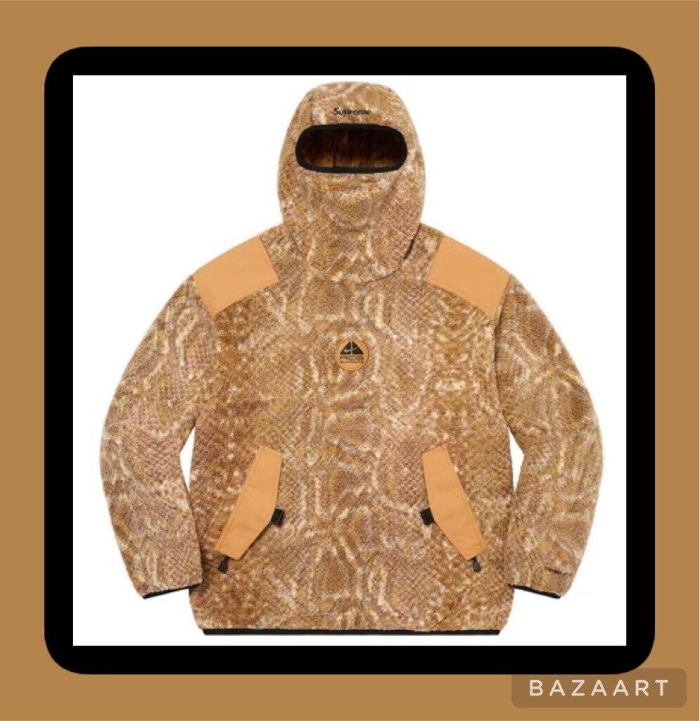 Supreme®/Nike® ACG Fleece Pullover Gold Snakeskin IN HAND - Size