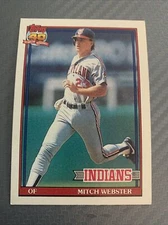 1991 Topps Mitch Webster #762 LP Indians