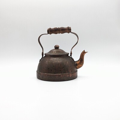 Vintage Copper Tea Pot Kettle Made in Portugal 8X8 Rustic