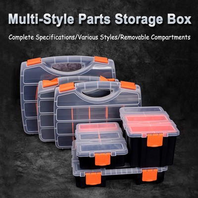 Hardware Organizer Box With Dividers Components Screw Parts Portable Storage Box