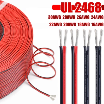 Electrical Wire Stranded UL2468 2-Core Cable Tinned Copper 30 - 16AWG LED Strips - Image 1 of 4