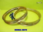 WITH HONDA XR70  F & R ALUMINIUM GOLD WHEEL RIM SET  **si1223**