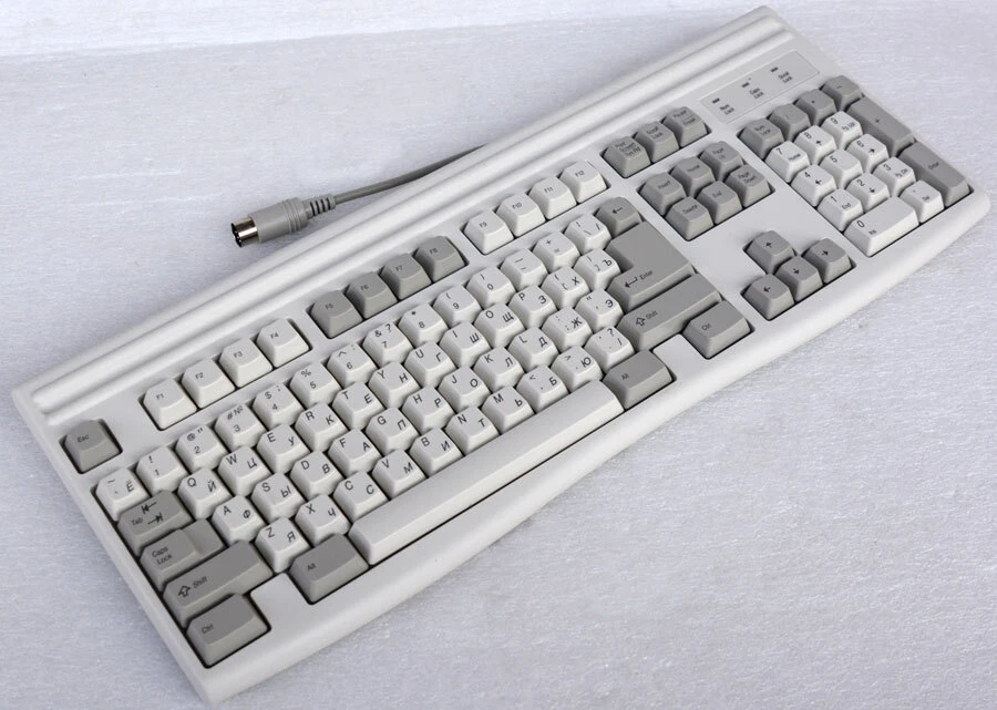 VINTAGE MITSUMI DIN 5PIN TASTATUR DIN KPQ-E99ZC-12 SELTEN ENGLISCH RUSSISCH M829 - Bild 2 von 4