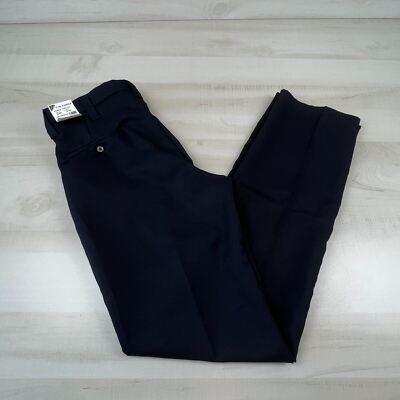 The Force Mens Pants 34 Navy Blue Straight Unhemmed Legs Dress Work New