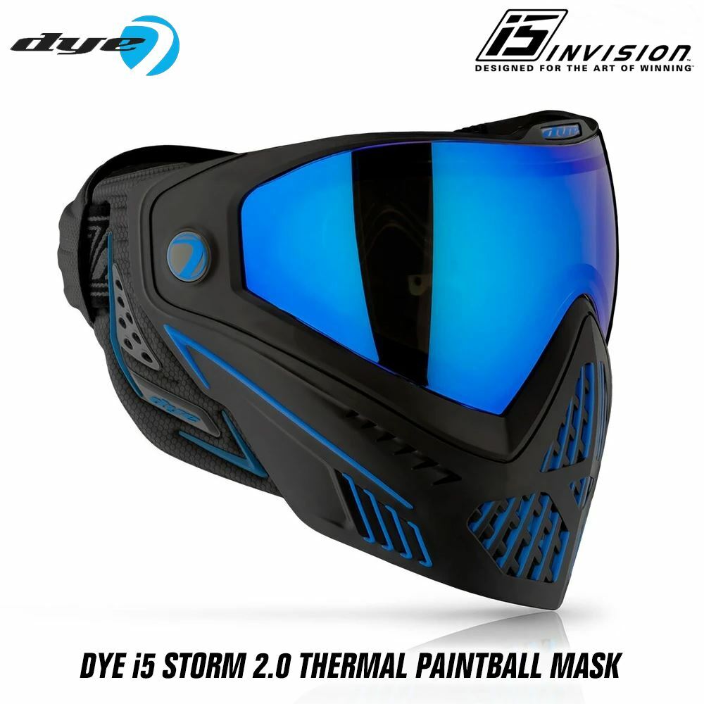 Dye i5 Thermal Paintball Mask Goggles - Storm 2.0 - Black / 
