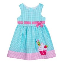 Counting Daisies Girls 1-Piece Aqua Cupcake Dress Size 6