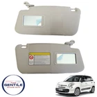 Pair Sun Visor Sunshade for Fiat 500 L from 2012 with Mirror and Pocket