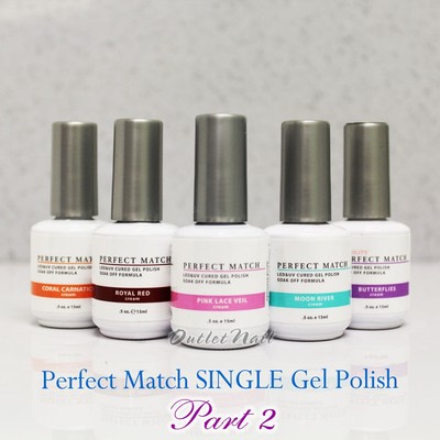 LeChat Perfect Match SINGLE Bottle Gel Polish PART 2 UV LED Soak Off 15 mL/0.5oz