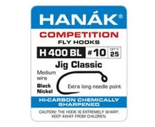 Hanak Competition H 400 BL Jig Classic Barbless Fly Hooks, 25Pack,  choose size