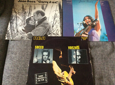 Joan Baez  [3x Vinyl LP] Carry It On + Here's to Life+ Sacco Vanzetti Morricone