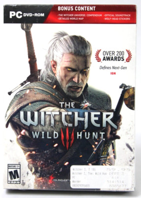 The Witcher 3 Wild Hunt (PC / DVD-ROM) 1st Print w/ Slipcover New Sealed NOS OOP
