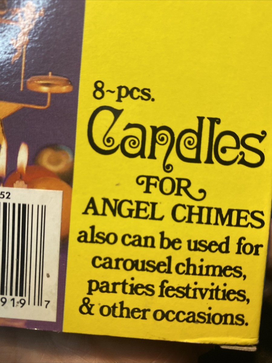Vintage 8-pcs Candles for Angel Chimes Hong Kong 3.75” H x 3/8