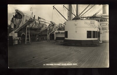LS4262 - Orient SN Co. Liner - Orcades (1948) - Tourist Games Deck - Postkarte