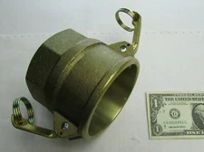 New Bronze 3" Cam & Groove Coupling x 3" NPT Female Brass Camlock W/Gasket 300-D