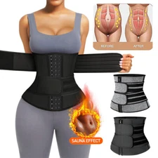 Men's Neoprene Waist Trimmer Belt Trainer Sauna Hot Sweat Band Slim Body Shaper