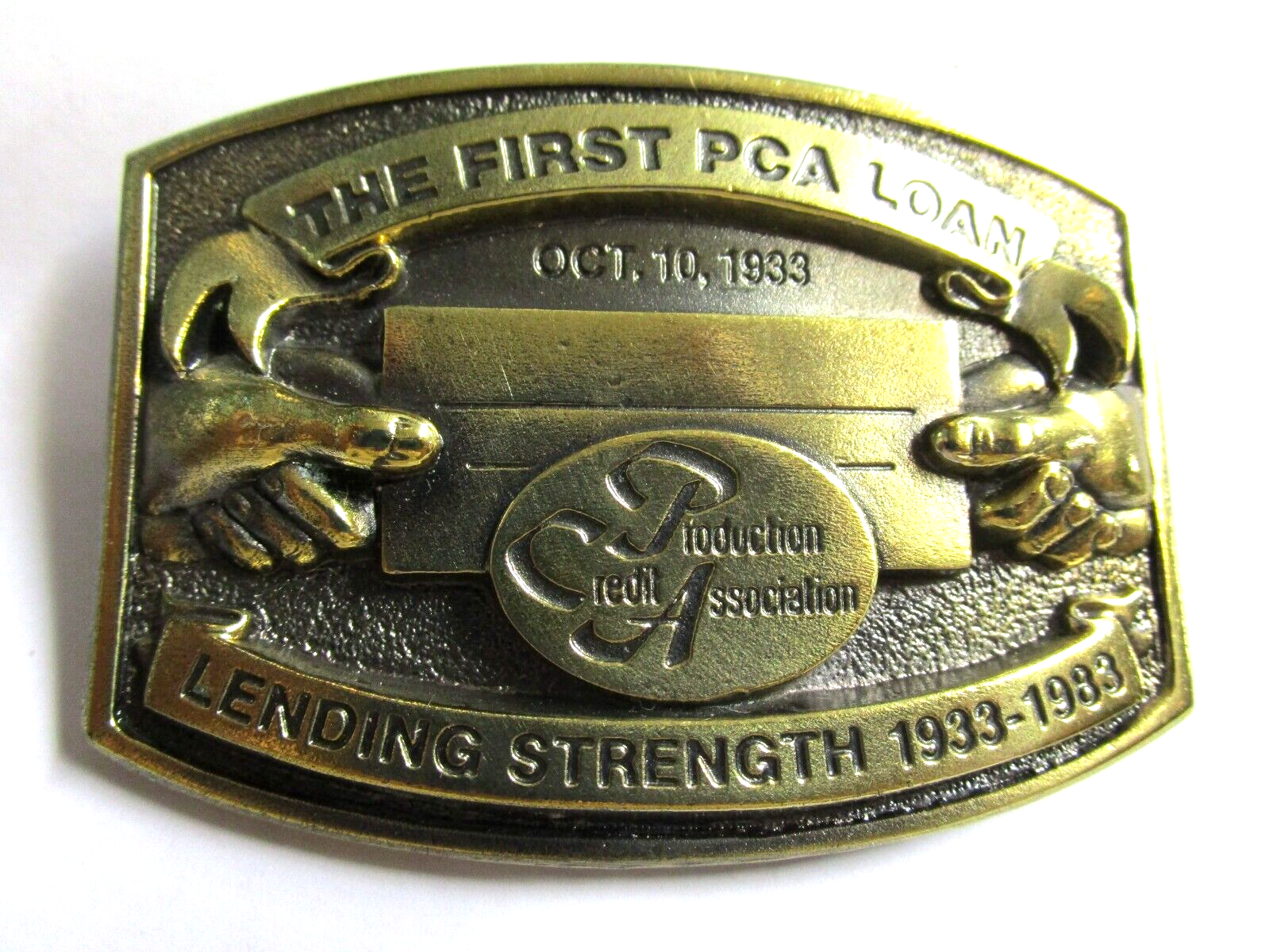 1983 Belt Buckle -First PCA Loan Production Credit Association 50th Anniversary