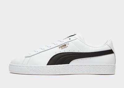 Puma Classic Leather Basket XXI  (Men UK Size 6 EUR 39,5) White / Black