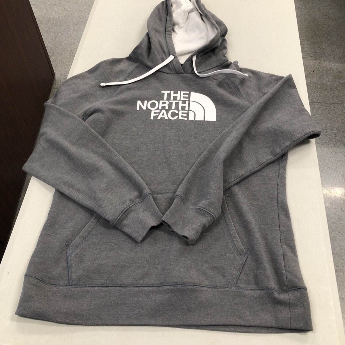 ザノースフェイス The North Face Spell Out Womens Large Gray Pullover Hoodie Sweater