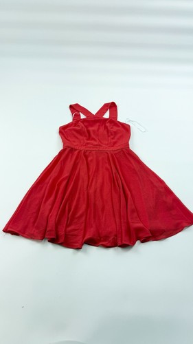 Lulus Dress Womens XS Red Forevermore Skater Mini Fitted Bodice Halter Back Zip