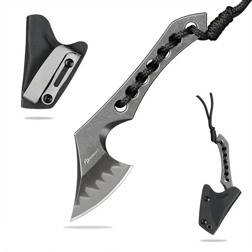 9CR18MOV Steel Mini Axe Tool With Sheath Survival Knives Fixed Blade Small Ou...